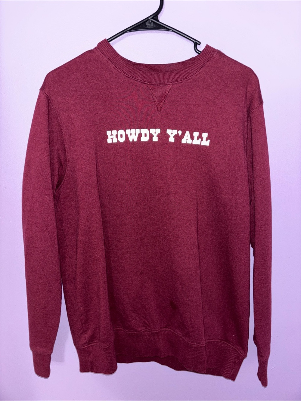 Maroon 'Howdy Y'All' Crewneck Sweatshirt